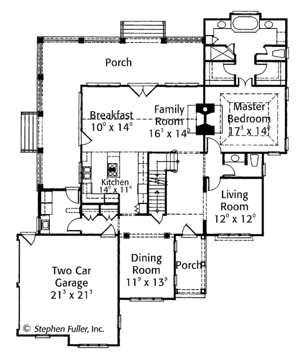House Blueprint - European Floor Plan - Main Floor Plan #429-361