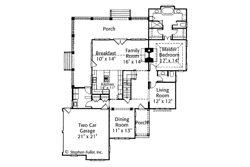 Home Plan - Floor Plan - Main Floor for European House Plan #429-361 - 4 bed, 3.5 bath