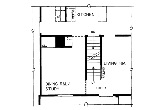 Floor Plan - Other Floor for Country House Plan #72-514 - 4 bed, 1.5 bath