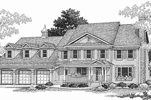 Colonial Exterior - Front Elevation Plan #70-430