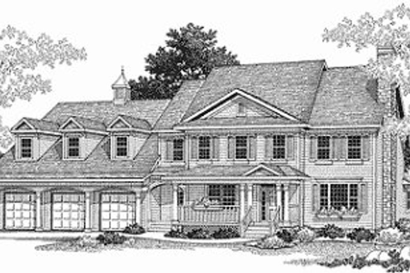 Home Plan - Colonial Exterior - Front Elevation Plan #70-430