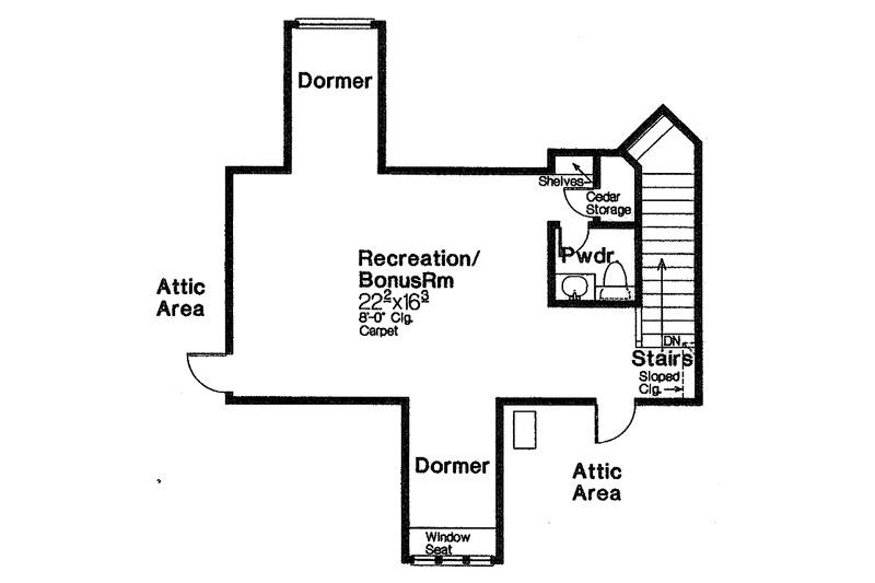 Architectural House Design - Floor Plan - Other Floor for European House Plan #310-1188 - 4 bed, 3 bath