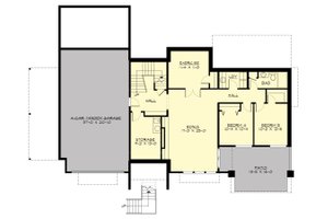 Floor Plan - Lower Floor for Contemporary House Plan #132-226 - 4 bed, 3 bath