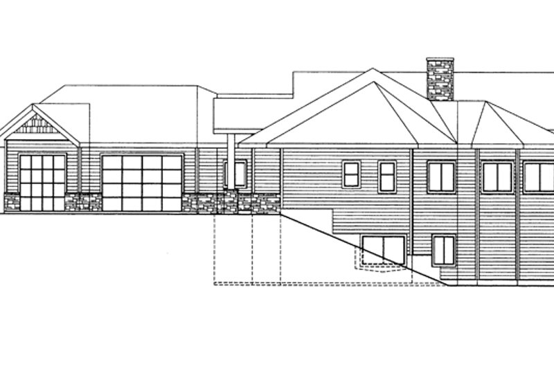 Dream House Plan - Exterior - Other Elevation for Ranch House Plan #117-861 - 4 bed, 4.5 bath