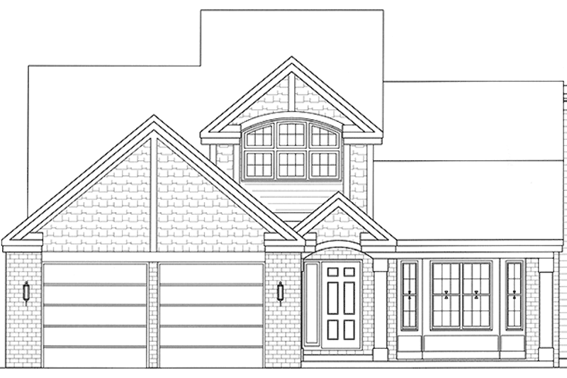Architectural House Design - Country Exterior - Front Elevation Plan #320-1433