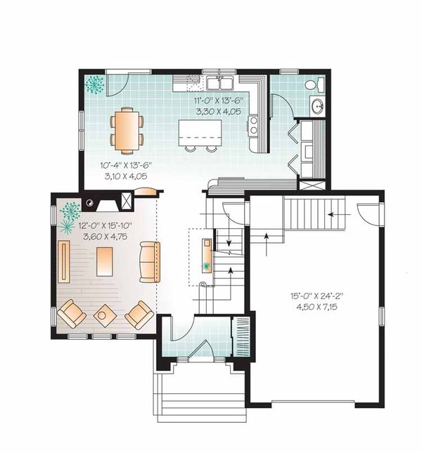 European Floor Plan - Main Floor Plan #23-2539
