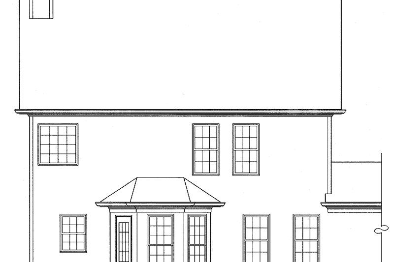 Home Plan - Exterior - Rear Elevation for Colonial House Plan #54-190 - 3 bed, 2.5 bath