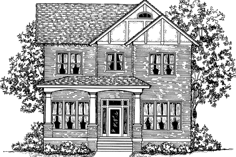 Architectural House Design - Craftsman Exterior - Front Elevation Plan #1047-37