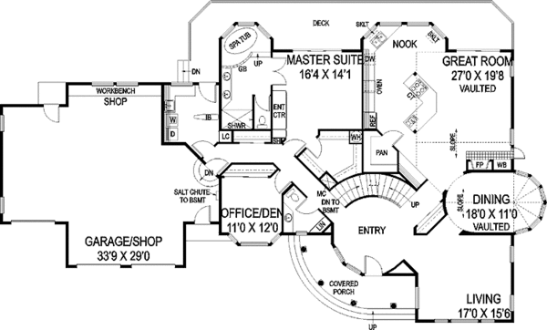 Country Floor Plan - Main Floor Plan #60-727