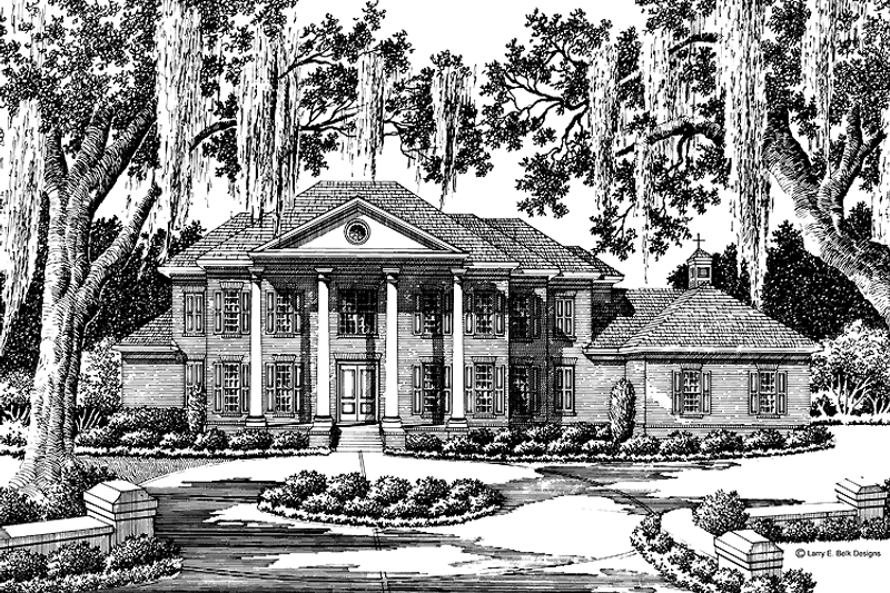 Architectural House Design - Exterior - Front Elevation 3 for Classical House Plan #952-252 - 4 bed, 3 bath