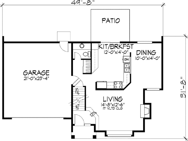 House Plan Design - Traditional Floor Plan - Main Floor Plan #320-591