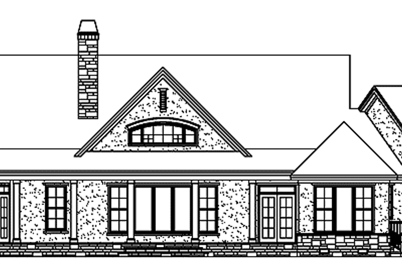 Dream House Plan - Exterior - Rear Elevation for Craftsman House Plan #929-624 - 4 bed, 4 bath