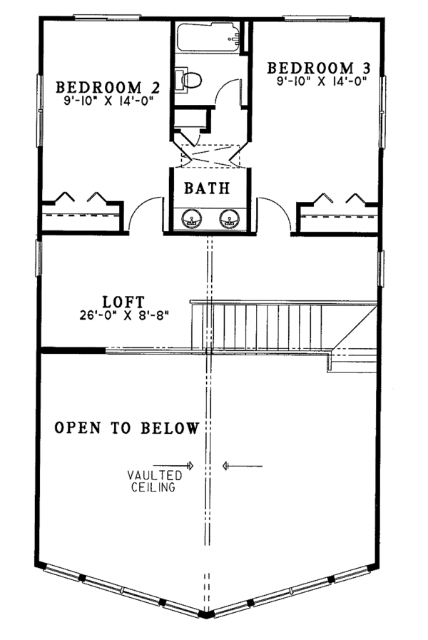 Dream House Plan - Contemporary Floor Plan - Upper Floor Plan #17-2643
