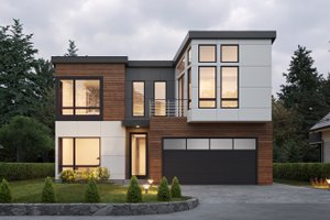 Contemporary Exterior - Front Elevation Plan #1066-303