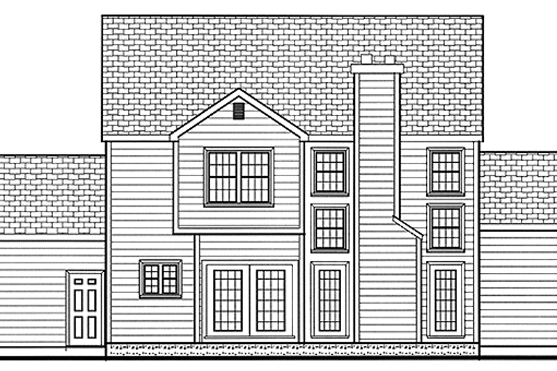 Architectural House Design - Exterior - Rear Elevation for Classical House Plan #3-285 - 4 bed, 2.5 bath