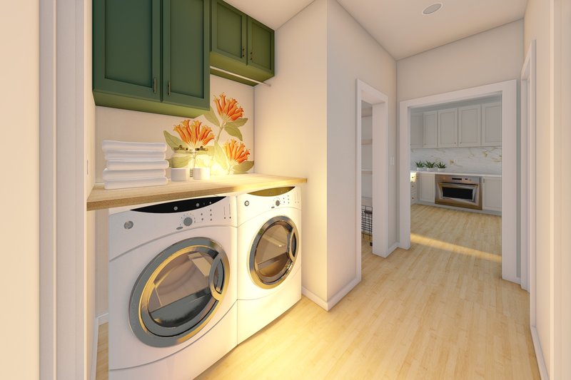 Dream House Plan - Interior - Laundry for Farmhouse House Plan #126-175 - 2 bed, 2 bath