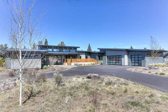 Exterior - Front Elevation 4 for Modern House Plan #892-12 - 3 bed, 3.5 bath