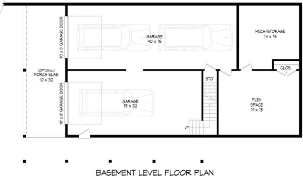 House Blueprint - Country Floor Plan - Lower Floor Plan #932-1062