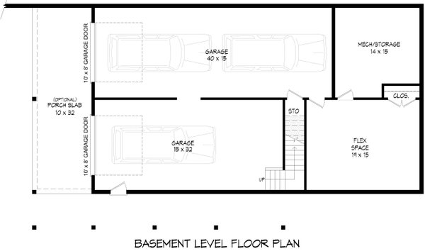 Country Floor Plan - Lower Floor Plan #932-1062