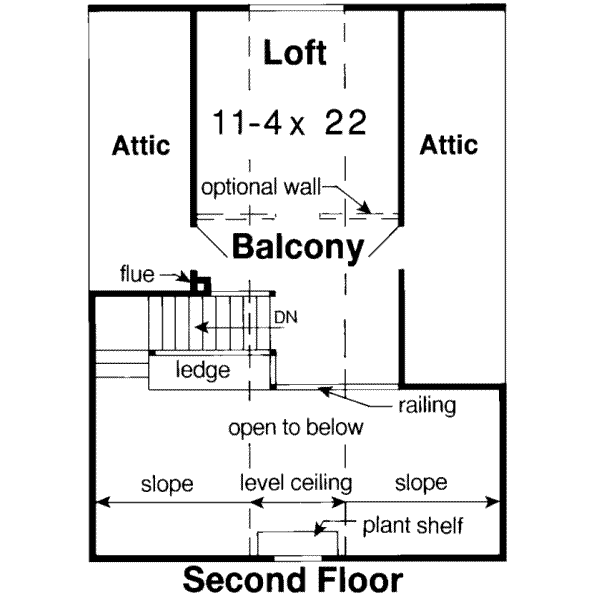 Country Floor Plan - Upper Floor Plan #312-536