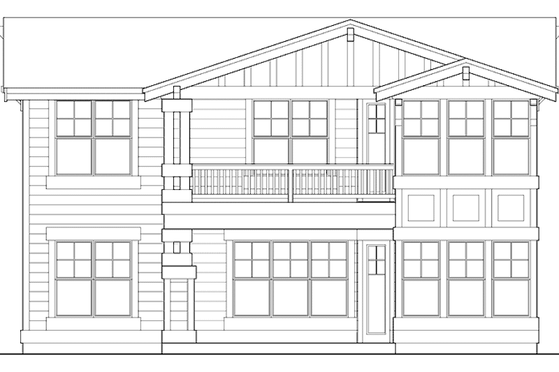Home Plan - Exterior - Rear Elevation for Craftsman House Plan #132-431 - 5 bed, 4 bath