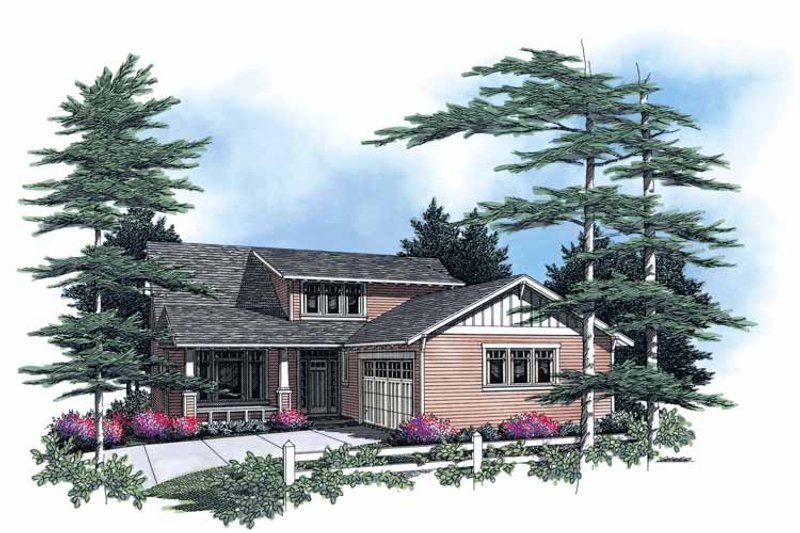 Dream House Plan - Craftsman Exterior - Front Elevation Plan #48-764