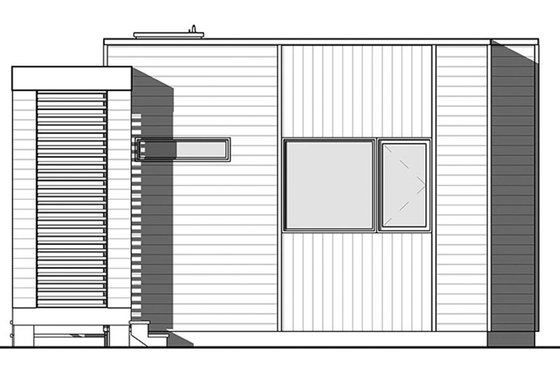 Exterior - Front Elevation for Contemporary House Plan #23-2602 - 2 bed, 1 bath