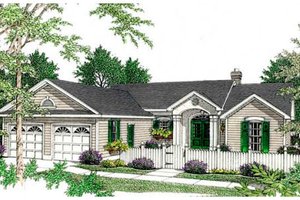 Traditional Exterior - Front Elevation Plan #406-211