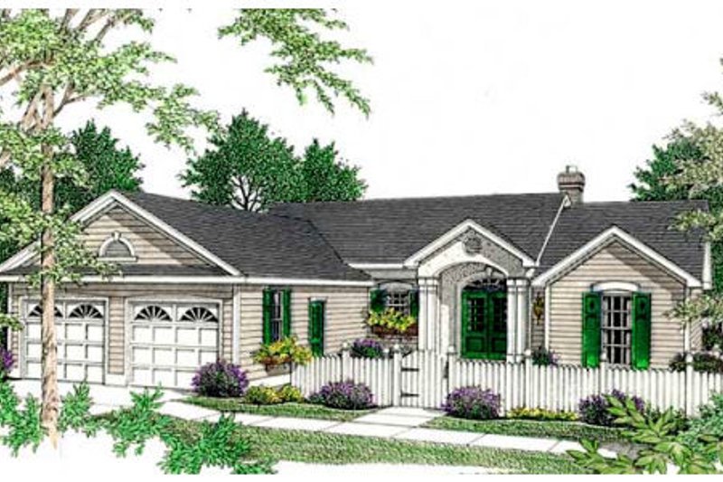 Home Plan - Traditional Exterior - Front Elevation Plan #406-211