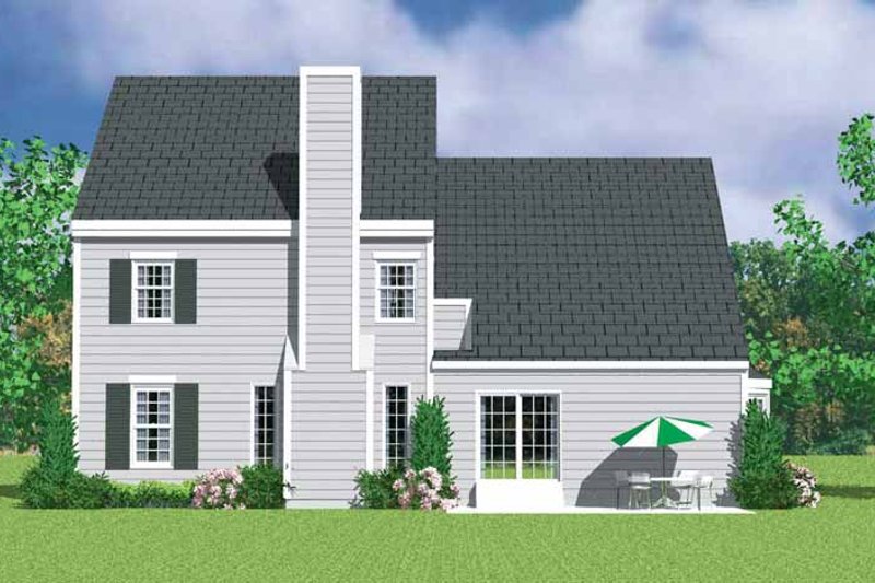 Home Plan - Colonial Exterior - Rear Elevation Plan #72-1117