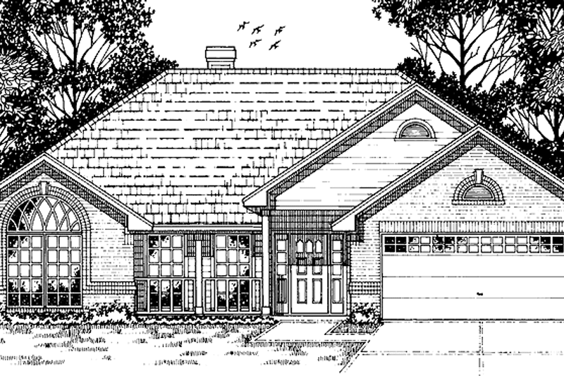 House Blueprint - Country Exterior - Front Elevation Plan #42-473