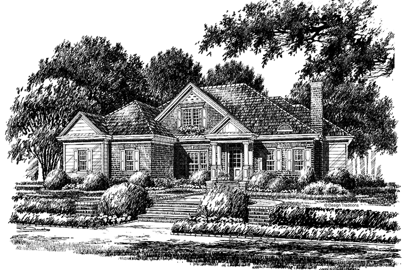 Home Plan - Exterior - Front Elevation 3 for Colonial House Plan #429-241 - 3 bed, 2.5 bath
