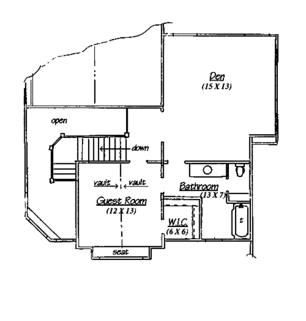 Home Plan - Traditional Floor Plan - Upper Floor Plan #945-37