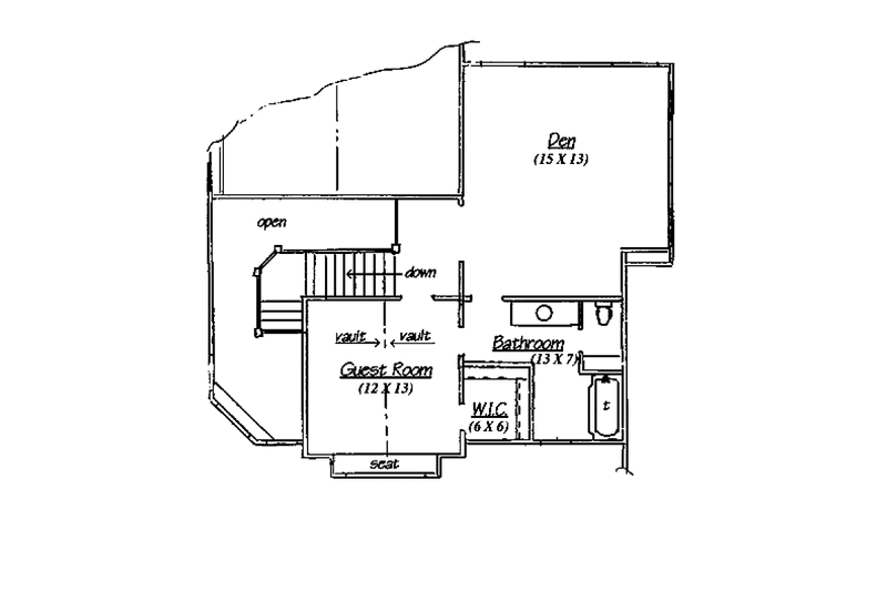 House Plan Design - Floor Plan - Upper Floor for Traditional House Plan #945-37 - 2 bed, 2.5 bath