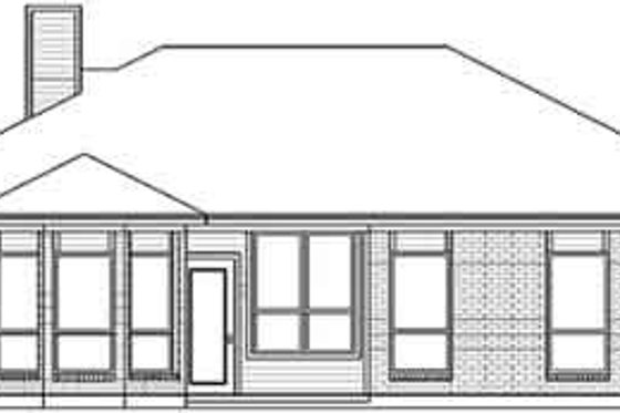 Exterior - Rear Elevation for Traditional House Plan #84-191 - 3 bed, 2 bath