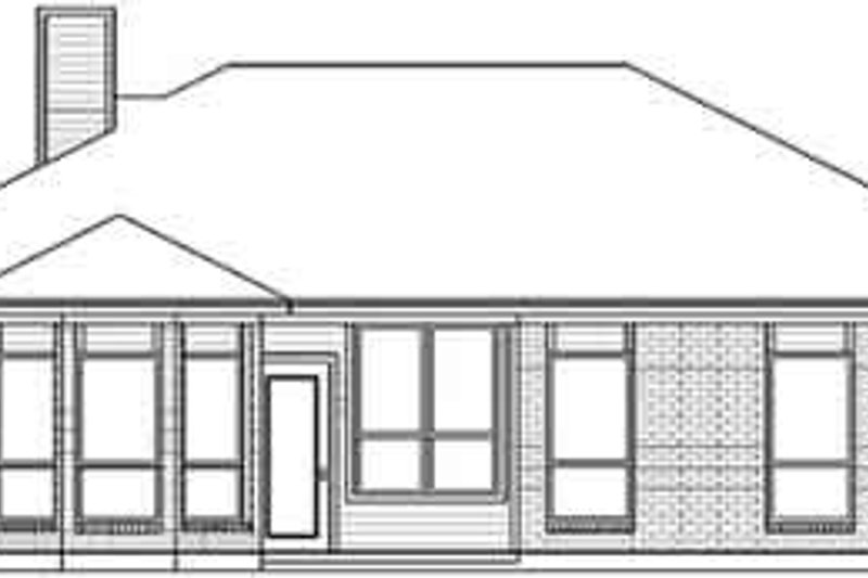 House Plan Design - Exterior - Rear Elevation for Traditional House Plan #84-191 - 3 bed, 2 bath