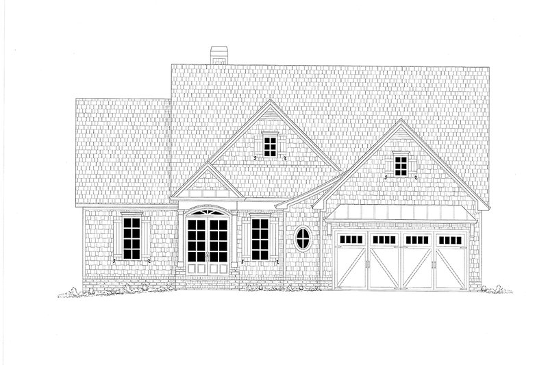 Architectural House Design - Exterior - Front Elevation 4 for Cottage House Plan #437-107 - 3 bed, 3.5 bath