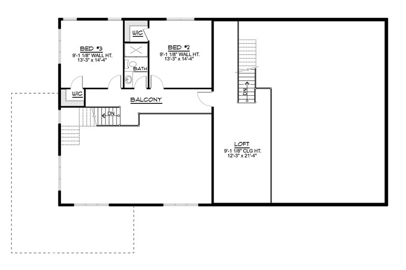 Dream House Plan - Floor Plan - Upper Floor for Barndominium House Plan #1064-220 - 3 bed, 2.5 bath