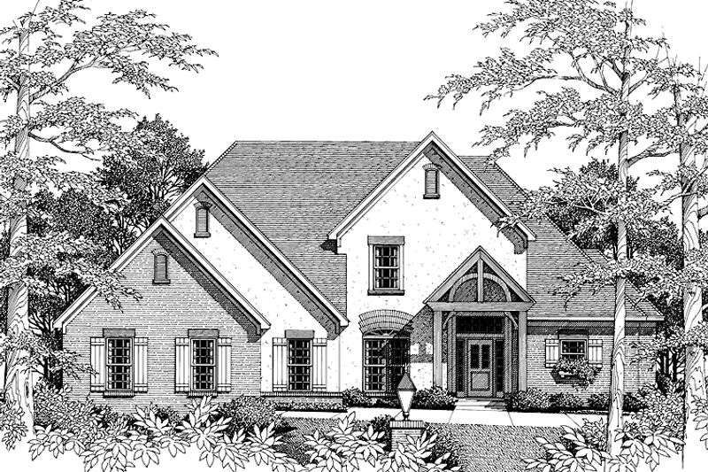 Dream House Plan - Exterior - Front Elevation 3 for Traditional House Plan #952-142 - 4 bed, 3 bath