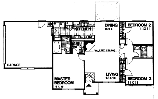 House Blueprint - Country Floor Plan - Main Floor Plan #30-227