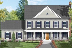 Dream House Plan - Colonial Exterior - Front Elevation Plan #1053-69