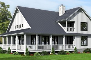 Exterior - Rear Elevation for Country House Plan #932-145 - 4 bed, 3.5 bath