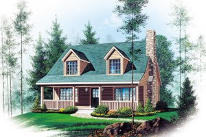 House Blueprint - Country Exterior - Front Elevation Plan #22-582