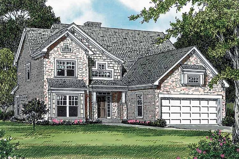 Dream House Plan - Craftsman Exterior - Front Elevation Plan #453-255