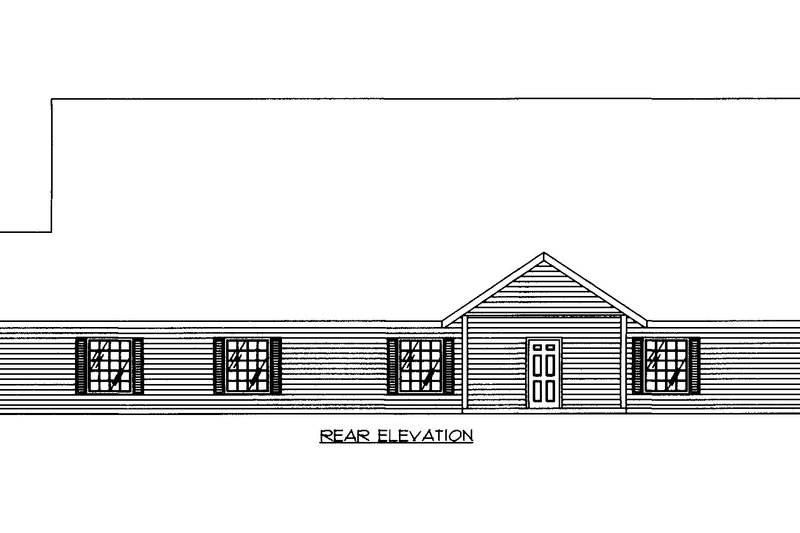 House Plan Design - Exterior - Rear Elevation for Country House Plan #117-265 - 15 bed, 16 bath