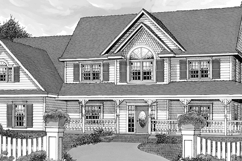 Dream House Plan - Country Exterior - Front Elevation Plan #11-276
