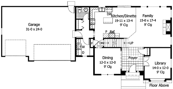 House Plan Design - Traditional Floor Plan - Main Floor Plan #51-761