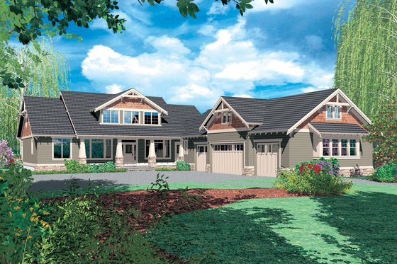 Exterior - Front Elevation 7 for Craftsman House Plan #48-148 - 5 bed, 4.5 bath