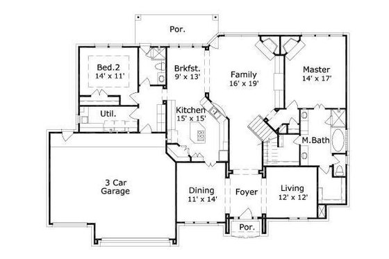 Floor Plan - Main Floor for European House Plan #411-323 - 6 bed, 4 bath