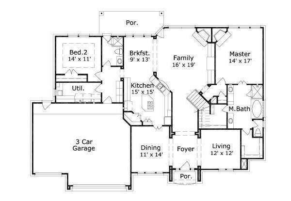 European Floor Plan - Main Floor Plan #411-323